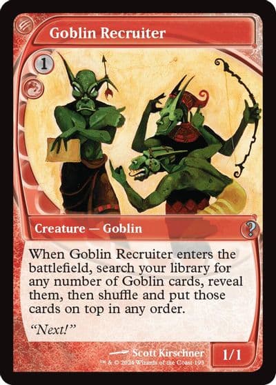 Goblin Recruiter Future Sight Mystery Booster 2 Magic card