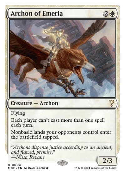 Archon of Emeria White Border Mystery Booster 2 Magic card