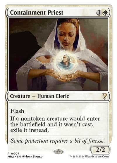 Containment Priest White Border Mystery Booster 2 Magic card
