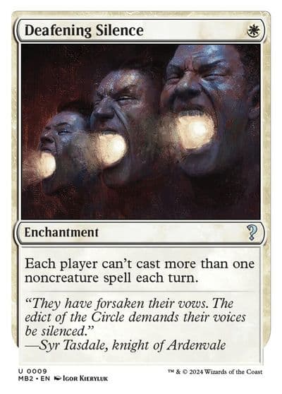 Deafening Silence White Border Mystery Booster 2 Magic card