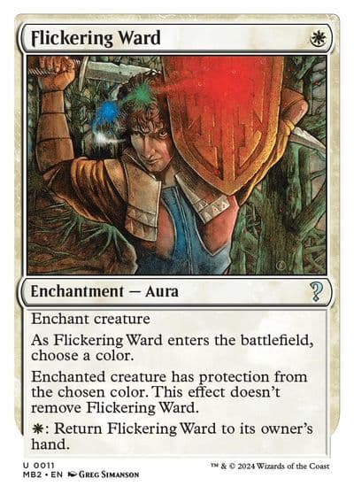 Flickering Ward White Border Mystery Booster 2 Magic card