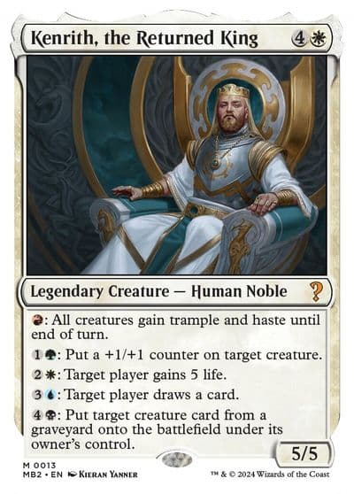 Kenrith the Returned King White Border Mystery Booster 2 Magic card