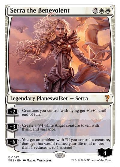 Serra the Benevolent White Border Mystery Booster 2 Magic card