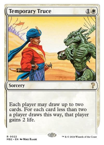 Temporary Truce White Border Mystery Booster 2 Magic card