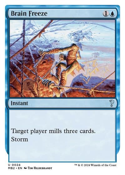 Brain Freeze White Border Mystery Booster 2 Magic card
