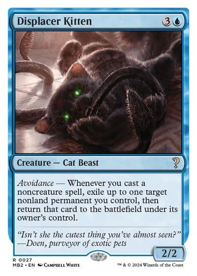 Displacer Kitten White Border Mystery Booster 2 Magic card