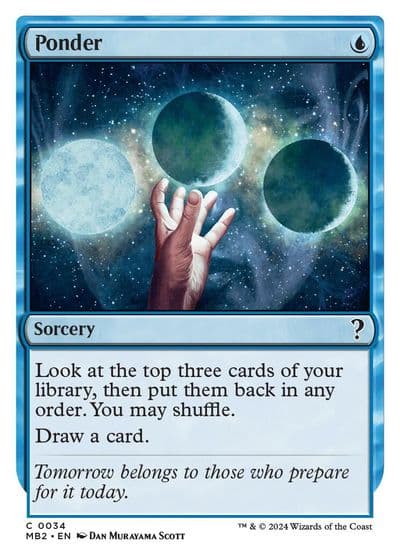Ponder White Border Mystery Booster 2 Magic card