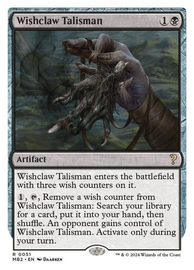 Wishclaw Talisman White Border Mystery Booster 2 Magic card