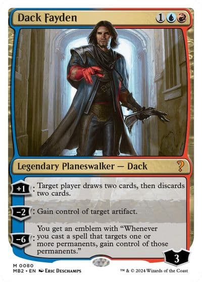 Dack Fayden White Border Mystery Booster 2 Magic card