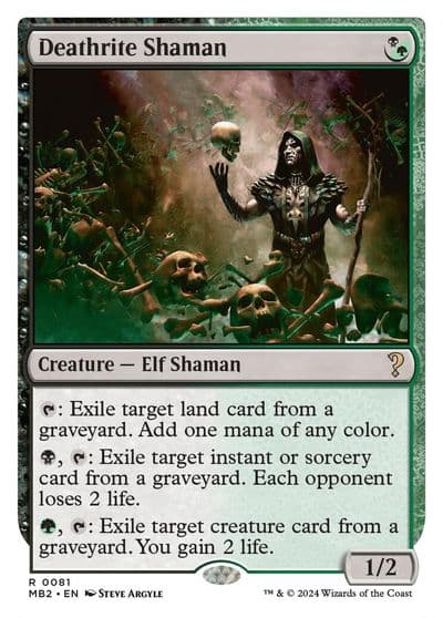 Deathrite Shaman White Border Mystery Booster 2 Magic card