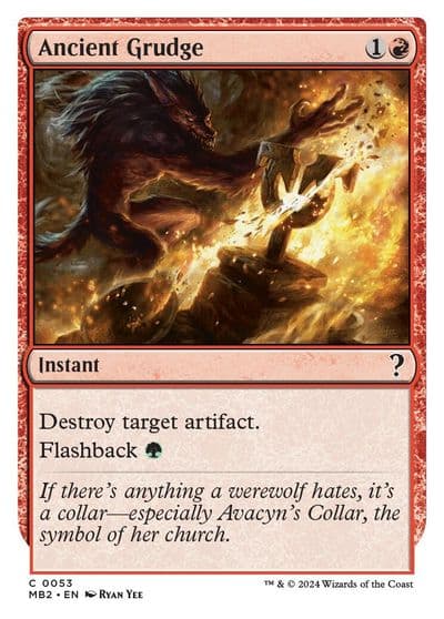 Ancient Grudge White Border Mystery Booster 2 Magic card
