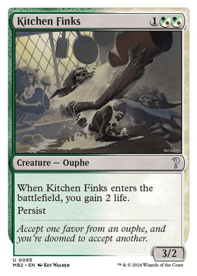 Kitchen Finks White Border Mystery Booster 2 Magic card