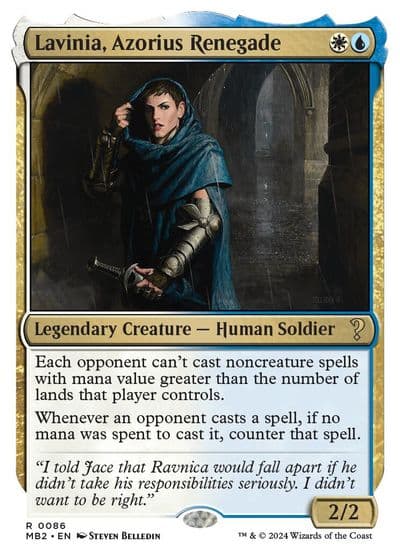 Lavinia Azorius Renegade White Border Mystery Booster 2 Magic card