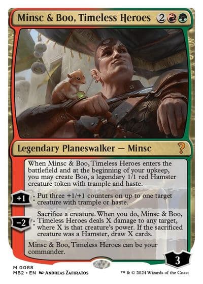 Minsc and Boo Timeless Heroes White Border Mystery Booster 2 Magic card