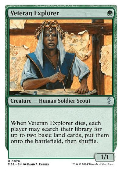 Veteran Explorer White Border Mystery Booster 2 Magic card