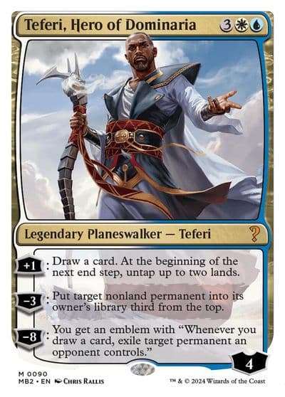 Teferi Hero of Dominaria White Border Mystery Booster 2 Magic card