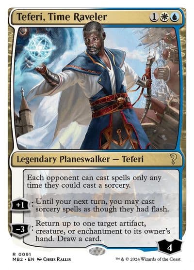 Teferi Time Raveler White Border Mystery Booster 2 Magic card