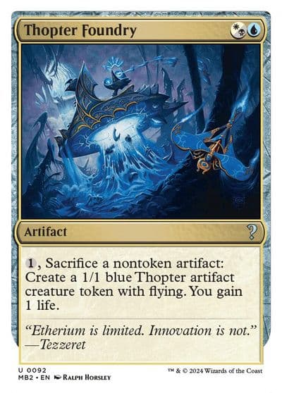Thopter Foundry White Border Mystery Booster 2 Magic card