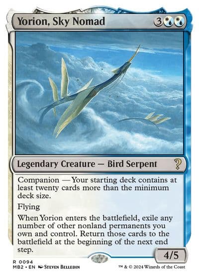 Yorion Sky Nomad White Border Mystery Booster 2 Magic card
