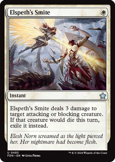 Elspeths Smite Foundations Magic card