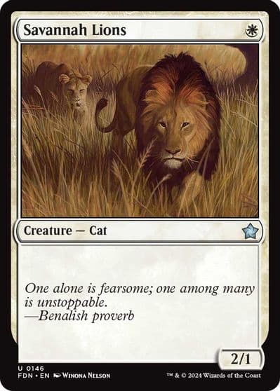 Savannah Lions Foundations Magic card