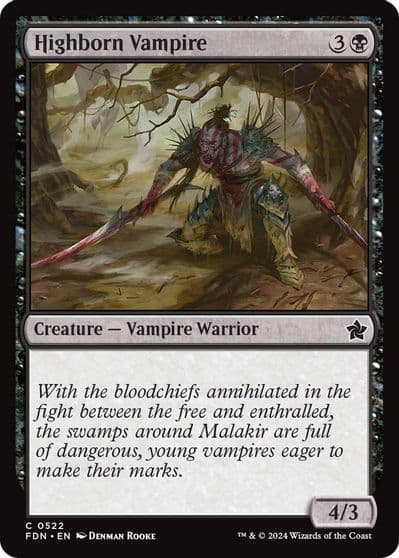 Highborn Vampire Foundations Magic card