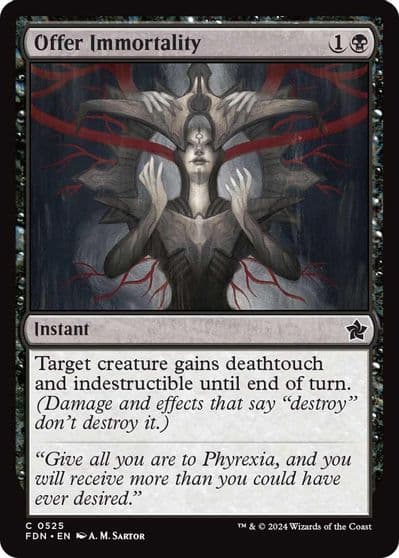 Offer Immortality Foundations Magic card