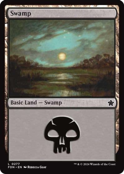 Swamp 0277 Foundations Magic card