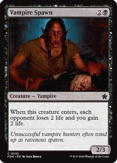 Vampire Spawn Foundations Magic card