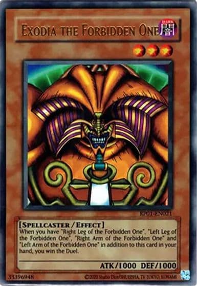 Exodia the Forbidden One Retro Pack (2020 Date Reprint) Yu-Gi-Oh! card