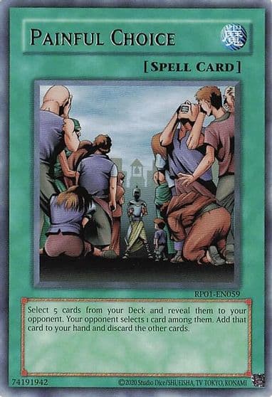 Painful Choice Retro Pack (2020 Date Reprint) Yu-Gi-Oh! card