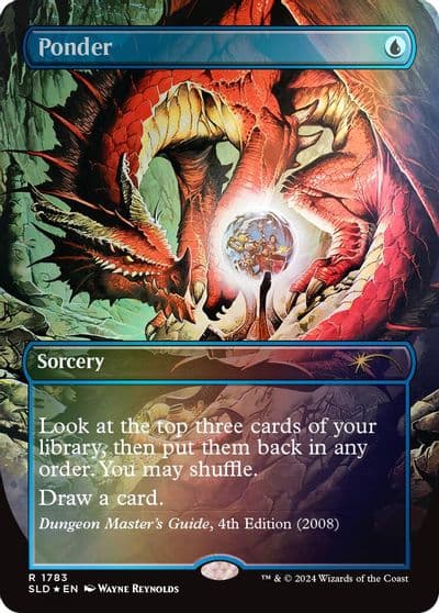Ponder 1783 Rainbow Foil Secret Lair Drop Series Magic card