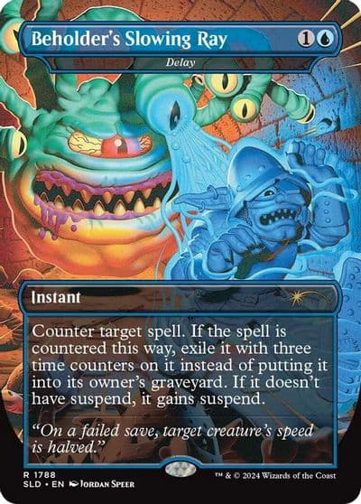 Beholders Slowing Ray Delay Secret Lair Drop Series Magic card