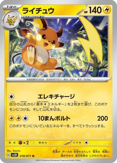 Raichu SV2D: Clay Burst Pokemon card