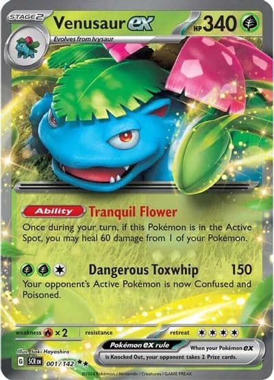Venusaur ex SV07: Stellar Crown Pokemon card