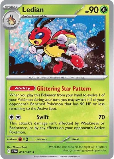 Ledian SV07: Stellar Crown Pokemon card