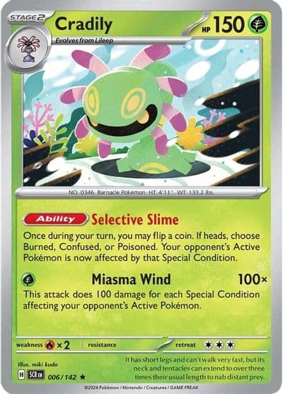 Cradily SV07: Stellar Crown Pokemon card