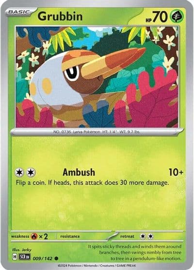 Grubbin SV07: Stellar Crown Pokemon card