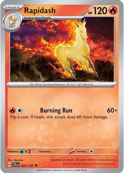 Rapidash SV07: Stellar Crown Pokemon card