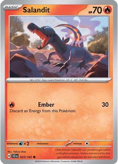 Salandit SV07: Stellar Crown Pokemon card