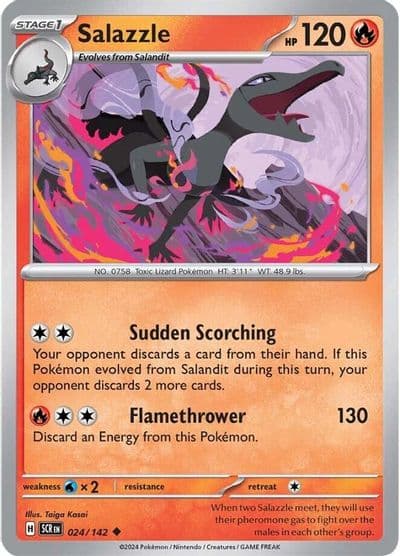 Salazzle SV07: Stellar Crown Pokemon card
