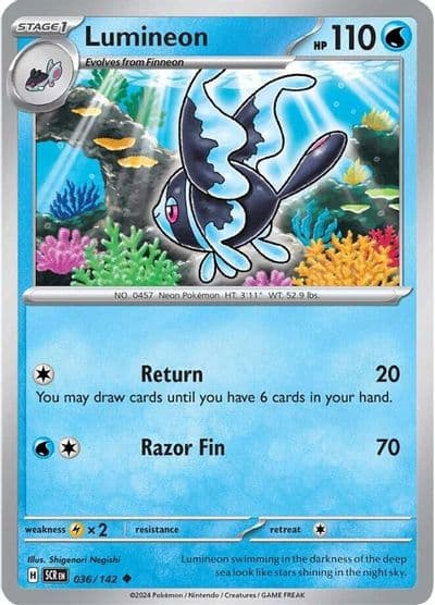 Lumineon SV07: Stellar Crown Pokemon card