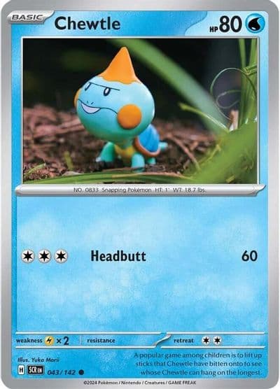 Chewtle SV07: Stellar Crown Pokemon card