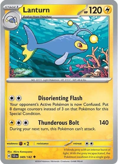 Lanturn SV07: Stellar Crown Pokemon card