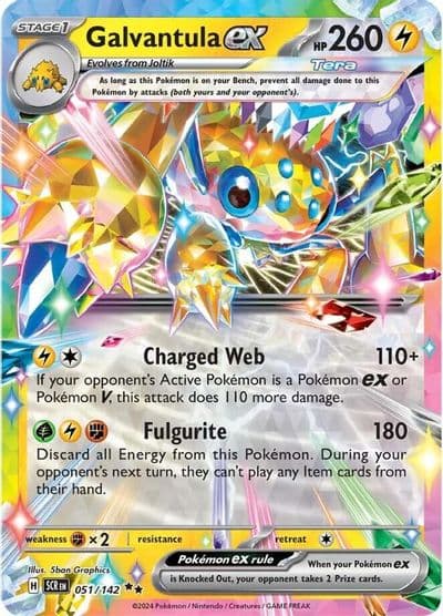 Galvantula ex SV07: Stellar Crown Pokemon card
