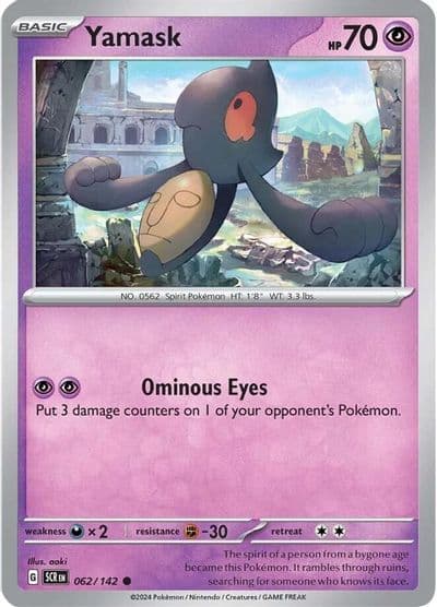 Yamask SV07: Stellar Crown Pokemon card