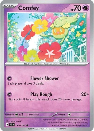 Comfey SV07: Stellar Crown Pokemon card