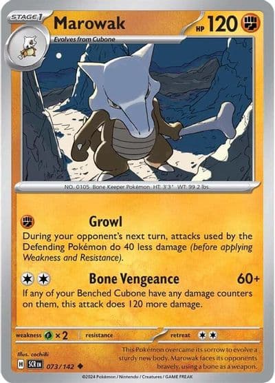 Marowak SV07: Stellar Crown Pokemon card