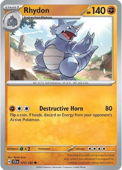 Rhydon SV07: Stellar Crown Pokemon card