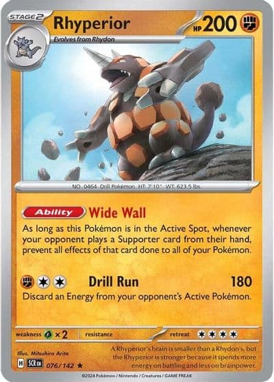 Rhyperior SV07: Stellar Crown Pokemon card